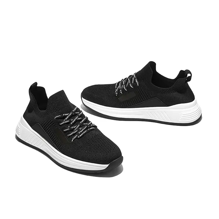 Jian Er Black Rubber Custom Logo Designer OEM Cheap Wholesale Fashion Shoes Men Casual Shoes